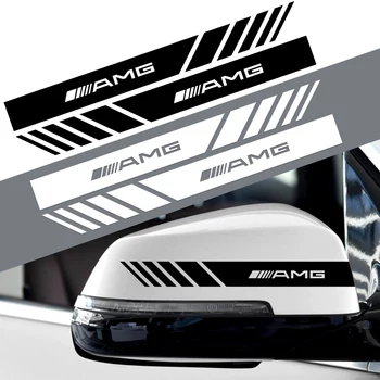 2VNT Automobilių Stilius galinio vaizdo Veidrodžio Apdaila Vinilo Lipdukas Atspindintis Mercedes Benz AMG A B C E R G Klasės GLK CLA GLB GLC GLA