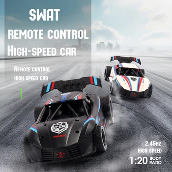 1:20 Modeliavimas Automobilio Modelio Didelis Greitis 20km/h Off-Road 2.4 G Radijo Kontrolės Transporto priemonių 360° Vairavimo Metalo Drift Racing SWAT Žaislinius Automobilius