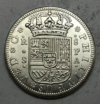 1731 Ispanija 8 Reales-8 Reales - Felipe V Kopijuoti Monetos