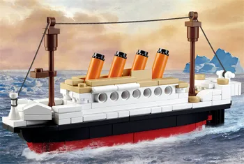 194Pcs Miesto RMS Titanical Laivo Valtis Modelio Blokai Rinkinių Duomenys 