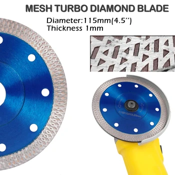 1pc 115/125mm Diamond Saw Blade Kampas Malūnėlis Deimantinis Diskas, Skirtas Pjauti Keramikos, Porceliano Plytelės Deimantinis Pjovimo Diskas