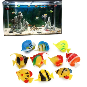 1Pc Modeliavimas Žuvų Bakas Gražus Akvariumo Apdaila Plastikinių Aukštos Kokybės Mažų 4Cm Netikrą Žuvų Atsitiktinių Spalvų Stiliaus Priedai