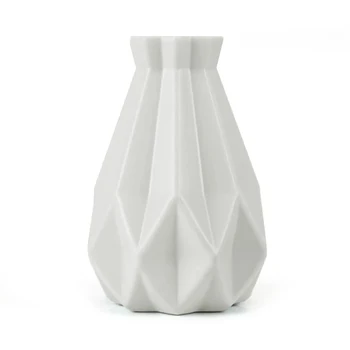 1PC Namų Gėlių Vaza Apdailos Plastikinė Vaza Baltos spalvos Imitacija Keramikos Vazonas Gėlių Krepšelis