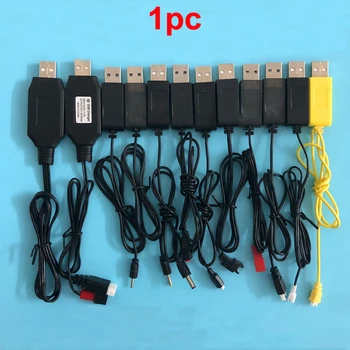 1pc USB Įkroviklis DC3.7/7.4 V Lipo Baterijos Įkrovimo Kabelis Maitinimo šaltinis Įkrovimo Laidas+DĻSV/SM/2/2.5/3.5 mm Jungtis RC Valtis Automobilių Žaislas