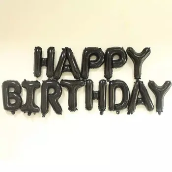 1pc16 colių raidžių vaikų gimtadienio dekoracija gimtadienio sukaktį apdailos gimtadieniu, aliuminio plėvelės balionai