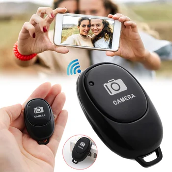 1pcs Bluetooth Nuotolinio Valdymo Mygtuką, Belaidis Valdiklis Laikmatis Fotoaparatą, Lazda Užrakto Telefono Monopodzie Selfie Naujausias