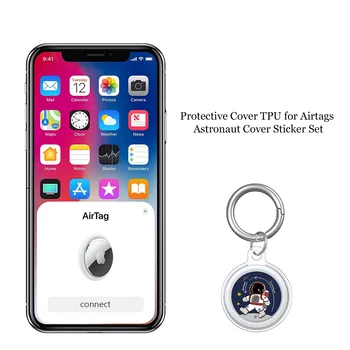 1set Apple Airtags TPU Raštas Dangtelio Lipdukas Rinkinys AirTag Tracker 2021 Keychain Apsauginį kiautą, Oro Tag