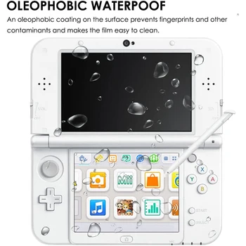 2/6 VNT Screen Protector For Naujas Nintendo 3DS XL LL Grūdintas Stiklas Žemyn NAMINIŲ Aišku, Visiškai Padengti Žaidimų Konsolės Apsauginės Plėvelės Guard