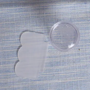 2 Vnt 2.4 cm Minkšto Silicio Želė Aišku, Papildyti Galvos Stamper Plastiko Grandiklis, Nagų Štampavimo Įrankiu Marshmallow Skaidrus Antspaudas Rinkinys