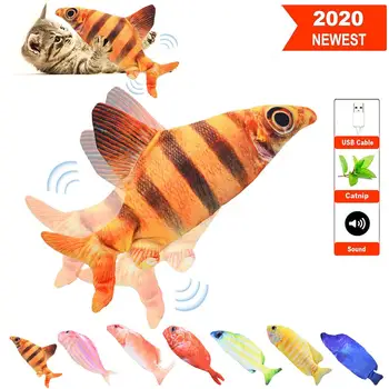 2020 m. Žuvų Katė Žaislas Juda Žuvų Žaislas Katėms,Interaktyvios Šokių Kraipyti Žuvų Katžolių Žaislus, Elektros Realus Juokinga Prakeiktas Šamas