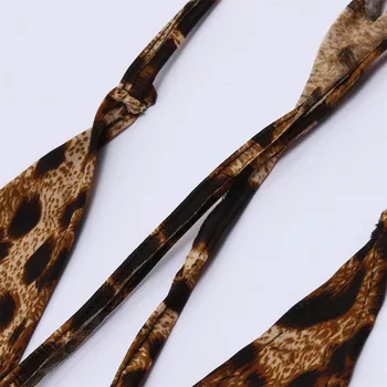 2020 Nauja pižama nustatyti Moterų Plius Dydžio Seksualus apatinis Trikotažas Lankas Nėrinių Apdaila Leopard 