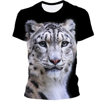 2021 Gyvūnų Tigras 3D Spausdinimo Mada, T-marškinėliai, vyriški marškinėliai Atsitiktinis O-Kaklo Drabužius Kvėpuojantis T-shirt