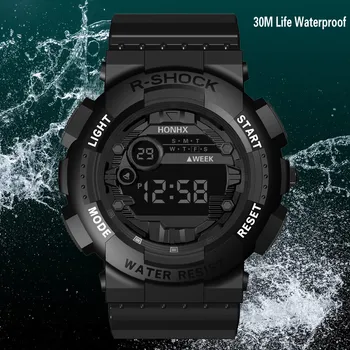 2021 Naujų Elektroninių Laikrodžių Vyrams HONHX Prabanga Mens Skaitmeninis LED Watch Dienos Sporto Vyrų Lauko Šviesos Elektroninių Žiūrėti