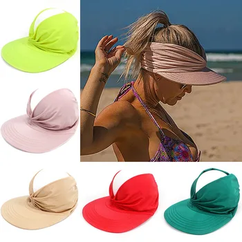 2021 Vasaros Skrybėlę Moterų Saulės Skydelis nuo Saulės Skrybėlę Anti-UV Lauko Elastingos Tuščiavidurės Top Hat Пляжные Шляпки Naujas Elegantiškas Paplūdimio Kepurės Gorras