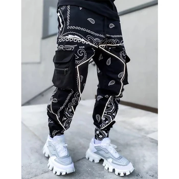 2021hop spausdinimo kelnės vyrams kelnės mados streetwear sweatpants vyrų poilsiu High street Prarasti krovinių kelnės vyrams