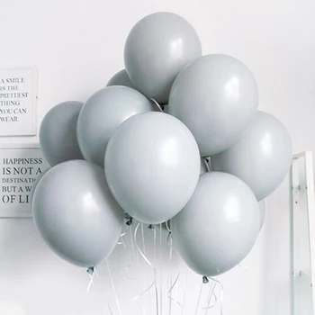 30pcs 10/12inch Šviesos mėlyna pilka balionas matinis lateksas helio pripučiamas balionas vestuvių, gimtadienio dekoravimas balionais