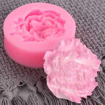 3D Gėlių Silikono Formos Bijūnai, Rožių Gėlių Minkštas Formų Šokolado Tortas, Žvakės Muilo Pelėsių 