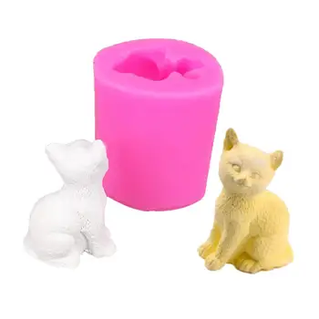 3D Katė, Žvakė Silikono Formų Dervos Muilo Pelėsių Šokolado Pelėsių 