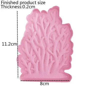 3D silikono seagrass koralų formos tortas klastos pelėsių pyragas apdaila įrankiai Šokolado Pelėsių kepimo reikmenys