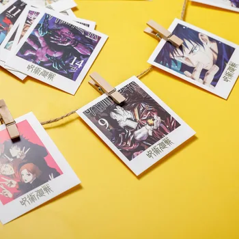 40 Vnt./pak Animacinių filmų Mini Anime Džiudžiutsu Kaiseno Popieriaus Lomo Korteles Photocard Simbolių Kortelės su Apkaba ir Virvelę Pav Žaislai