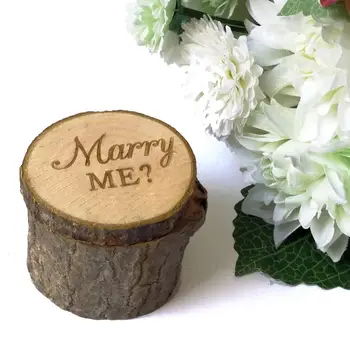 50%KARŠTO Kaimo Vestuvių Marry Me Medinis Žiedas Turėtojo Dalyvavimas Valentino Papuošalų Dėžutė Atveju