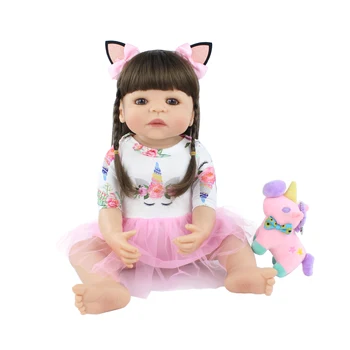 55cm Full Silikono Lėlės Reborn Naujagimių Princesė Mažylis Gyvas Kūdikiams Bebe Klasikinis Boneca Maudytis Žaislas Vaikui Dovana