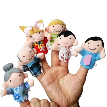 6 Vnt Piršto Net Pasakojimo Gerų Žaislų Vertus Lėlių Dėl Kūdikio Dovana, Juokinga, Šeimos, Vaikams, Žaislai, Lėlių Dainos Įtempių Žaislas