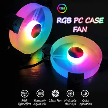 6pcs RGB Reguliuoti LED Ventiliatoriaus Aušintuvas 12V 6Pin 120mm Aušinimo Ventiliatorius Heatsink PC Kompiuteris Tylus Ventiliatorius Žaidimų Atveju Aušintuvo Ventiliatorius Su Valdikliu
