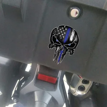 9.5 X 13cm Automobilių Lipdukas Punisher Kaukolė Atspindintis Individualų Automobilį Auto Lipdukas, Motociklų Lipdukas vandens Įrodymas Lipdukai