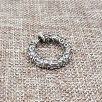 925 Sterlingas Sidabro Oksiduoti Spiralės Pavasario Žiedas Užsegimas dėl Apyrankės Karoliai