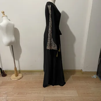 Abaja Dubajus Turkijos Musulmonų Mados Siuvinėjimo Suknelė, Hijab Kaftan Islamas Drabužiai Moterims Vestido Skraiste Musulman De Režimas F2904