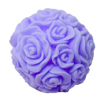 AE003 AF003 Rose Silikono Formos muilo, Žvakių Liejimo formos Tortas Dekoravimo Priemonės, gėlių kamuolys 3D Pelėsių