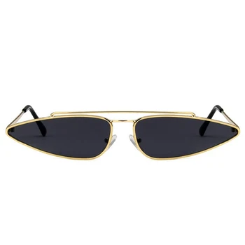 Akiniai nuo saulės moterims, 2021 Naujas dvigubas metalinis rėmas derliaus saulės akiniai vyrų atspalvių Kačių Akių trikampis UV400 akiniai
