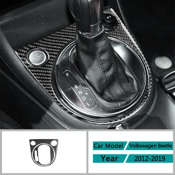 Anglies Pluošto Interjero Aksesuarų Kontrolės Pavarų Dėžė Shift Skydelis Anglies Pluošto Lipdukas Volkswagen Beetle 2012-2019 Anglies Pluošto