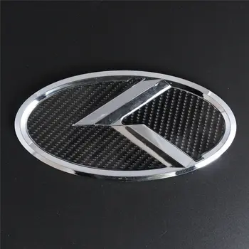 Anglies Pluošto Sidabro 165mm K Logotipą, Priekinės Grotelės šildomos Galinės Emblema Decal coreano Kia Sportage Sorento Sedona