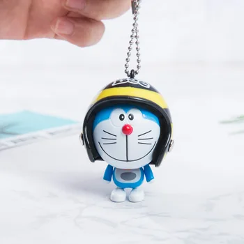 Anime PVC Doraemon Veiksmų Skaičiai Animacinių filmų Šalmas Doraemon Lėlės Keychains Robotas Lėlės Pakabukas Vaikams Festivalis Dovanos