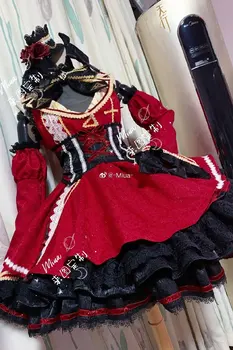 Anime VTuber Hololive Houshou Jūrų Gothic Lolita Dress Spalvingas Vienodas Cosplay Kostiumas Moterims Helovinas Nemokamas Pristatymas 2020 M.