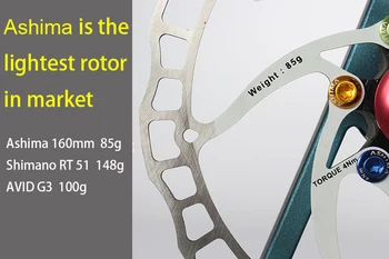 ASHIMA Stabdžių Diskas Rotoriaus ARO 08 ultralight 85g MTB dviratį nerūdijančio plieno 160mm 180mm 203mm 6-varžtai originalus, pagamintas Taivanyje