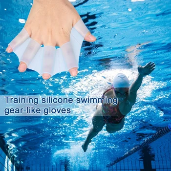Atnaujinti Plaukti Pelekai Silikono Rankas Irklus Piršto Plėvėtas Lapai Mokymo Plaukti Pavara Plėvėtas Pirštinės Nardymo Pirštinės Plaukimo Priemonė