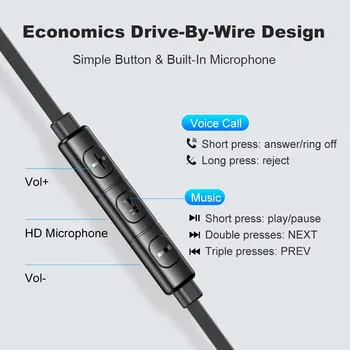 Awei L1 In-ear Laidinio Earpuds 3.5 mm Plug Bass HiFi Stereo Surround Ausinių Laidą-Reguliuojamas Mikrofonas Skambinimo Muzikos Laidinio Ausines.