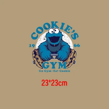 Bauda Sesame Street Geležies Šilumos Perdavimo Animacinių filmų Anime Cookie Monster Lopai Drabužių Bert Dekoratyviniai Lipdukai, Juostelės