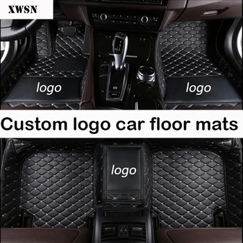 Custom 5 Sėdynės logotipas automobilio grindų kilimėlis bmw audi vw 