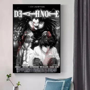 Death Note, Plakatų ir grafikos Klasikinis Anime L Ir Naktį Dievo Namų Drobės Tapybos Sienos Meno kūrinius, Nuotraukas Kambarį Namų Dekoro
