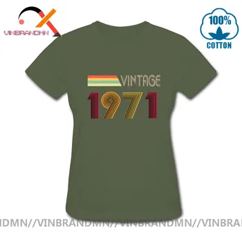 Derliaus 1971 marškinėliai moterims Retro Gimęs 1971, T-marškinėliai 49. Gimtadienio Puiki Dovana Tee marškinėliai Mather ' s marškinėlius Viršūnės