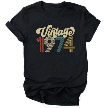 Derliaus 1979 Laišką, Print T-shirt 42 Gimtadienio T Shirts Priežastinis Vasaros Moterims Topai Harajuku Tee Marškinėliai Femme Dropshipping