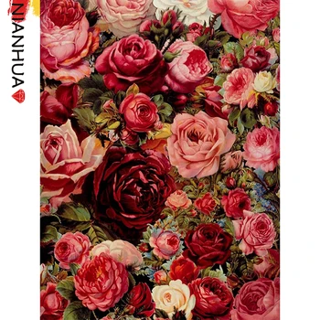 Diamond Mozaika, Tapyba Rožių Gėlių Grupės Valentino Diena 