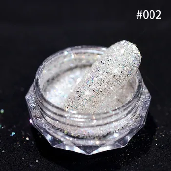 Diamond Nagų Milteliai, 8 Spalvos Kristalų Blizga Blizgučiai Pigmento Holografinio Stiklo Mikro Gręžimo 