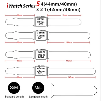 Dirželis Žiūrėti juosta 44mm 40mm iwatch 38/42mm smart watchband diržo Silikono apyrankę žiūrėti 6 5 4 3 SE