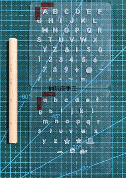 Dizaineris odos crfat žodžio raidę abėcėlė štampavimo įrankiu 2sets su 1pc punch medienos stick rinkinys