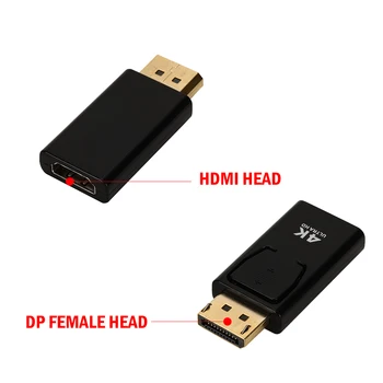 DP HDMI-suderinama Max 4K 60Hz Displayport Adapteris, Vyrų ir Moterų Kabelis Konverteris, Ekrano Prievado Adapteris TV PC Projektorius
